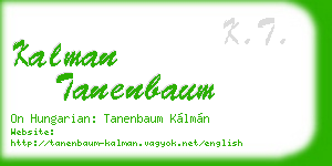 kalman tanenbaum business card